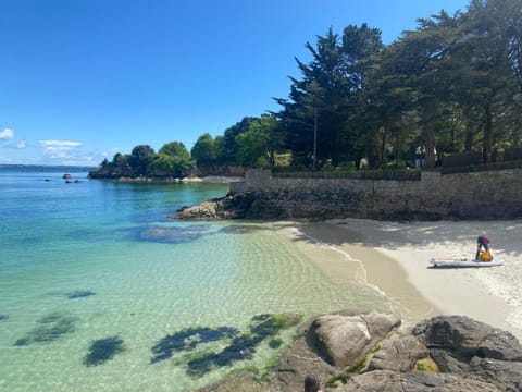"Plage des Dunes" Grand Studio ouvert face à la plage! Avec 1 mezzanine et 1 alcôve Apartment in Fouesnant