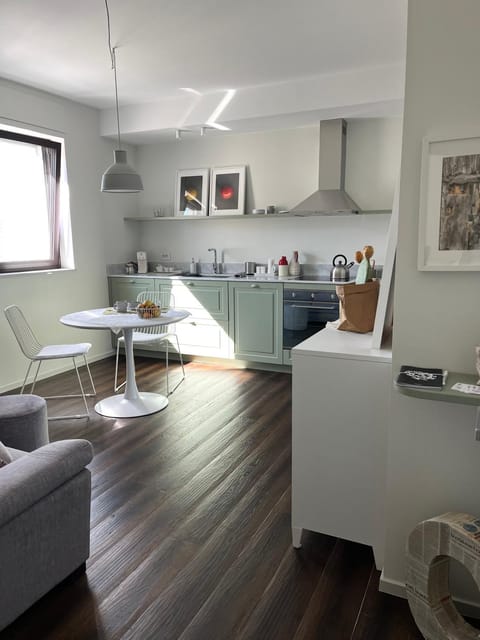 Kitchen or kitchenette, Living room, Seating area, Dining area, oven, stove