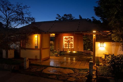 Property building, Night, Garden