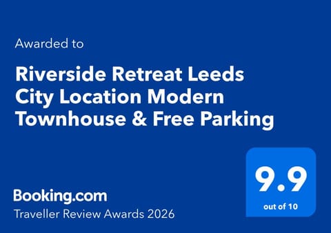 Riverside Retreat Leeds City Location Modern Townhouse & Free Parking Apartment in Leeds