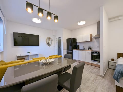 TV and multimedia, Kitchen or kitchenette, Living room, Seating area, Dining area, minibar, oven, pet friendly, stove
