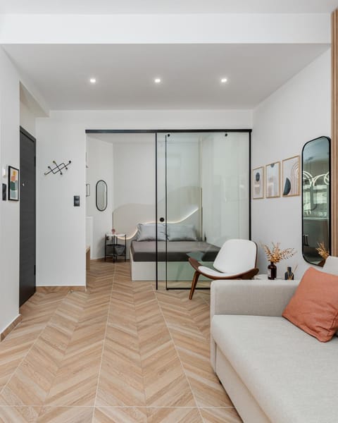 Bed, Living room, Bedroom
