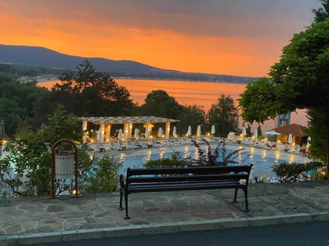 Sea view, Swimming pool, Sunset