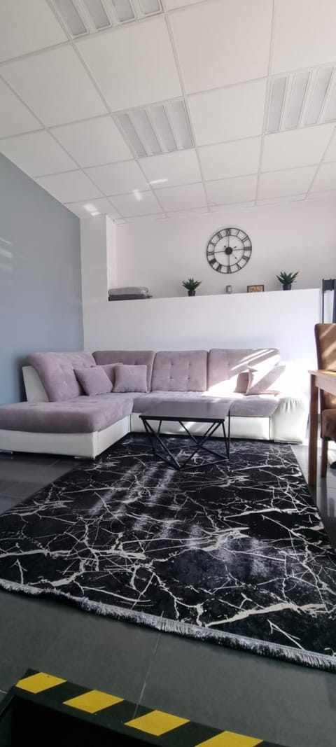 Bed, Living room, Seating area