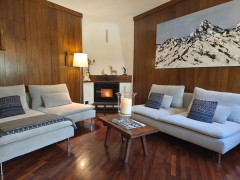 Living room, fireplace