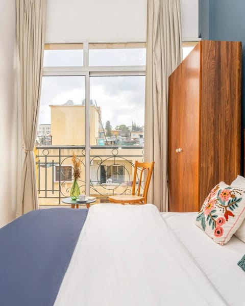 Bed, View (from property/room), wardrobe
