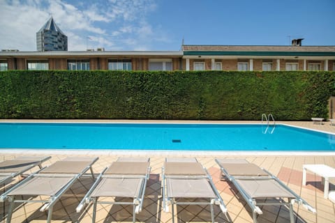 Property building, Living room, Swimming pool
