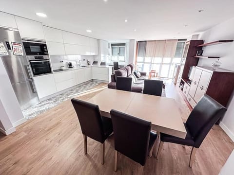 Kitchen or kitchenette, Living room, Dining area