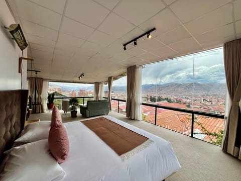 Bed, Natural landscape, View (from property/room), Photo of the whole room, Bedroom, Mountain view
