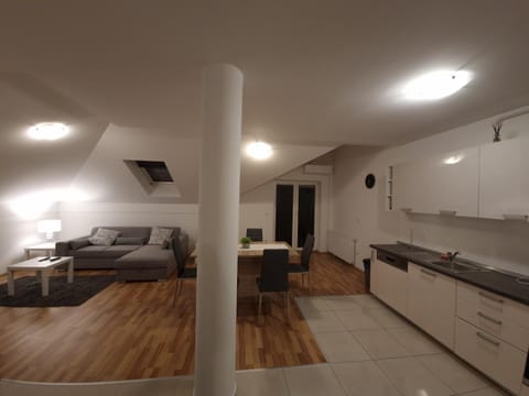 Kitchen or kitchenette, Living room, Seating area, Dining area, minibar, pet friendly, stove