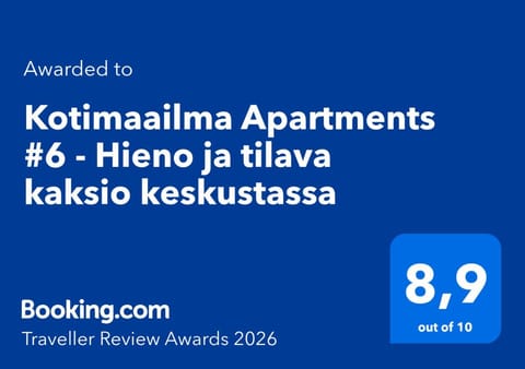 Kotimaailma Apartments #6 - Hieno ja tilava kaksio keskustassa Apartment in Finland