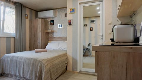 Bed, Kitchen or kitchenette, Photo of the whole room, Bedroom