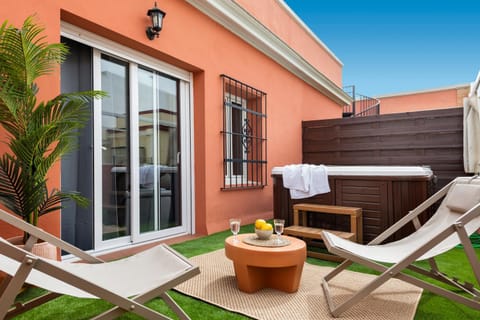 Property building, Hot Tub, Hot Tub, View (from property/room), Balcony/Terrace, Balcony/Terrace