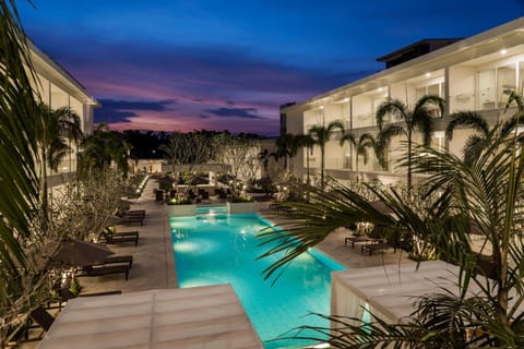 Night, Natural landscape, Pool view, Swimming pool, Swimming pool