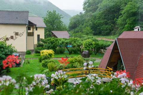 Day, Bird's eye view, Summer, BBQ facilities, Children play ground, Garden, Minigolf, Table tennis, On site, Garden view, Mountain view, River view, Meals, Lunch, Dinner