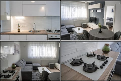 Kitchen or kitchenette, Living room, Seating area, Dining area, pet friendly, stove