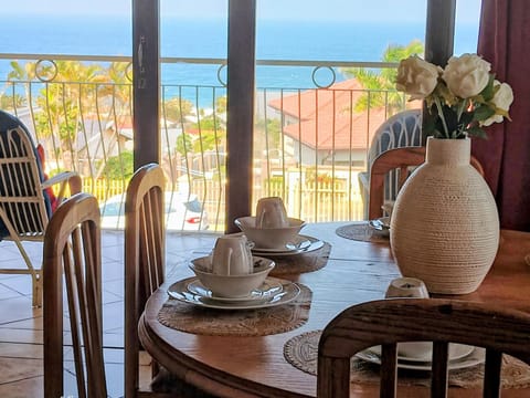 Patio, Natural landscape, View (from property/room), Dining area, Sea view