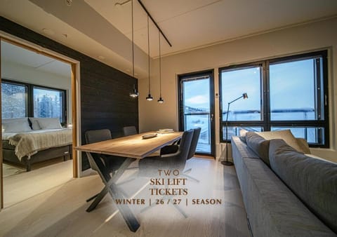 Bed, Skiing, Skiing, View (from property/room), Balcony/Terrace, Living room, Photo of the whole room, Dining area, Bedroom, Mountain view, heating, internet