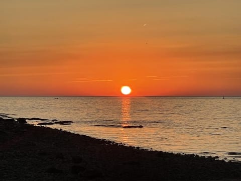 Natural landscape, Beach, Sea view, Sunset