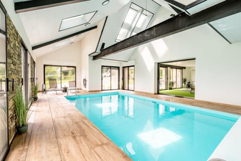 Property building, Living room, Swimming pool