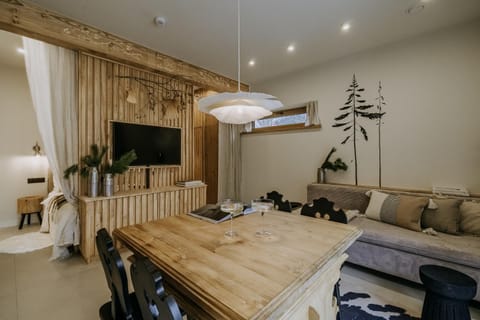 TV and multimedia, Living room, Photo of the whole room, Seating area, Dining area