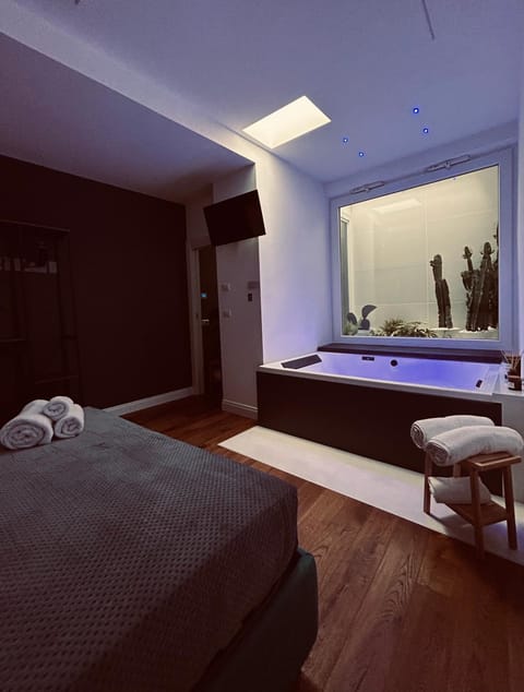 Bed, Hot Tub, TV and multimedia, Photo of the whole room, Bedroom, wardrobe
