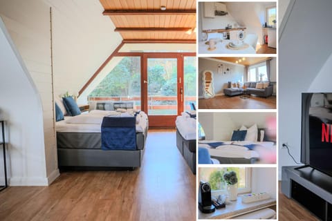 Bed, Kitchen or kitchenette, Living room, Photo of the whole room, Seating area, Dining area, Bedroom