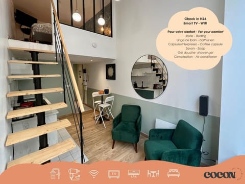 Suite Titouan - Appartement 2 personnes - Check in h24 & Wifi Apartment in Villeurbanne