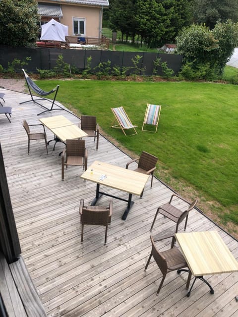 Patio, People, People, People, View (from property/room), Balcony/Terrace, Garden view, Family, Family, Family