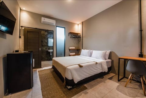Communal lounge/ TV room, Bed, Kitchen or kitchenette, Photo of the whole room, Bedroom