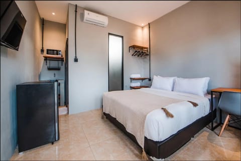 Bed, TV and multimedia, Kitchen or kitchenette, Bedroom, air conditioner