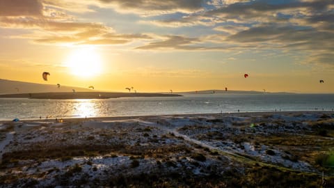 Beach, Windsurfing, Sea view, Sunset