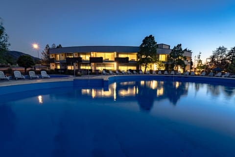 Night, Pool view, Swimming pool