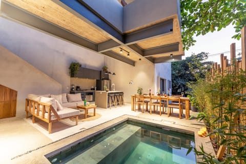 Living room, Seating area, Pool view, Swimming pool