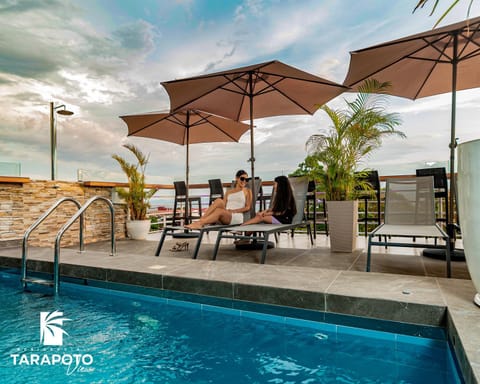Day, People, Natural landscape, Pool view, Swimming pool, group of guests, sunbed