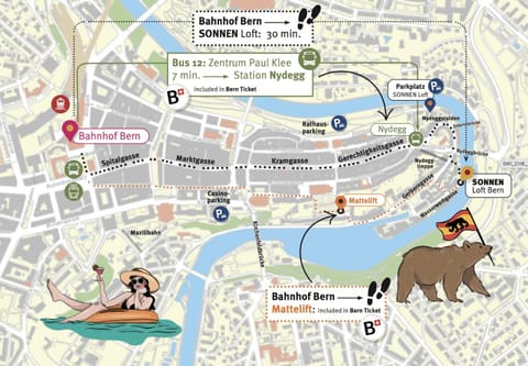 Text overlay, City view