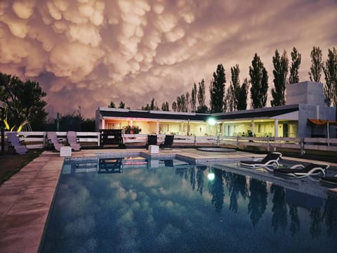 Property building, Pool view, Swimming pool, sunbed