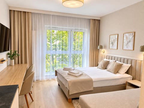 Bed, TV and multimedia, Living room, Photo of the whole room, Seating area, Bedroom