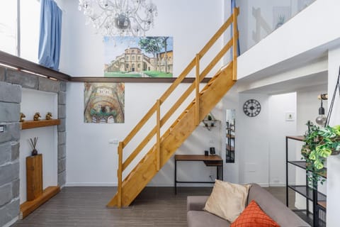 Kitchen or kitchenette, Living room, Seating area