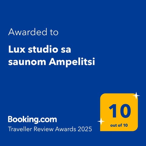 Lux studio sa saunom Ampelitsi Apartment in Belgrade