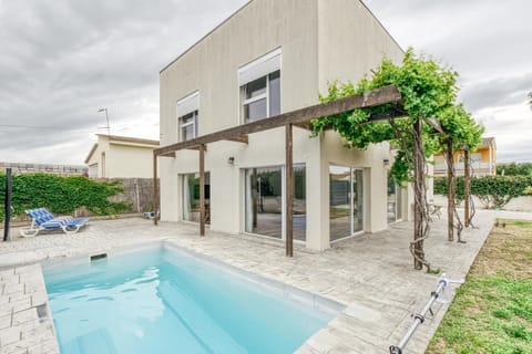 Property building, Living room, Swimming pool