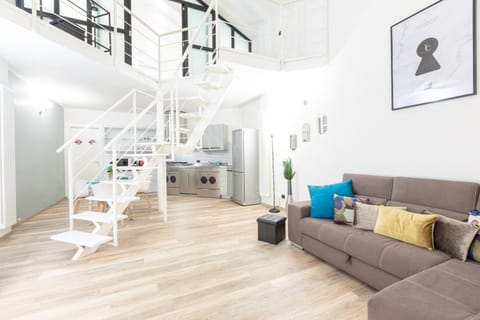 Living room, kitchen