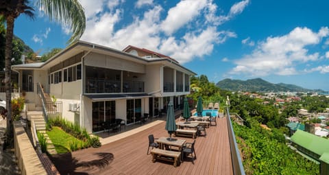 Property building, Day, View (from property/room), Balcony/Terrace, Mountain view, sunbed
