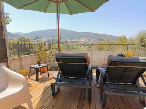 Natural landscape, Garden, View (from property/room), Balcony/Terrace, Garden view, sunbed