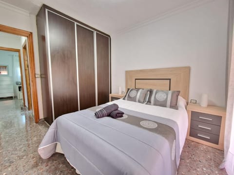 Bed, Photo of the whole room, Bedroom, towels, wardrobe