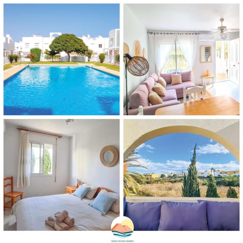 Bed, Living room, Photo of the whole room, Bedroom, Pool view