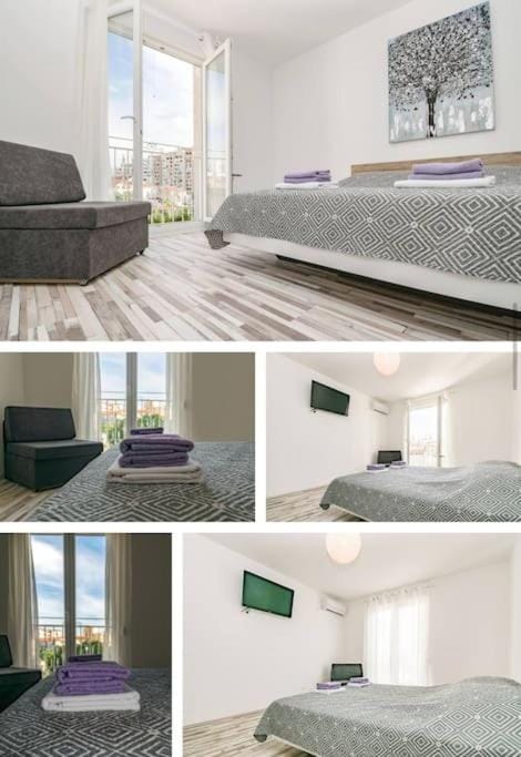 Bed, TV and multimedia, Bedroom, towels