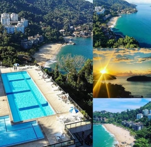 Pool view, Sea view, sunbed