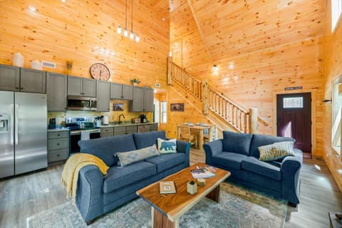Kitchen or kitchenette, Living room, Seating area
