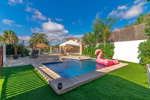 Property building, Living room, Swimming pool